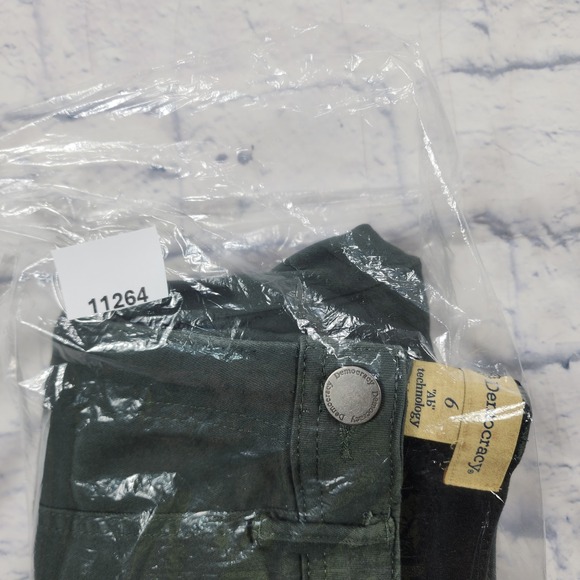 Democracy Pants WOMENS 6 Green Ab Technology Booty Lift High Rise Cargo - Picture 12 of 12